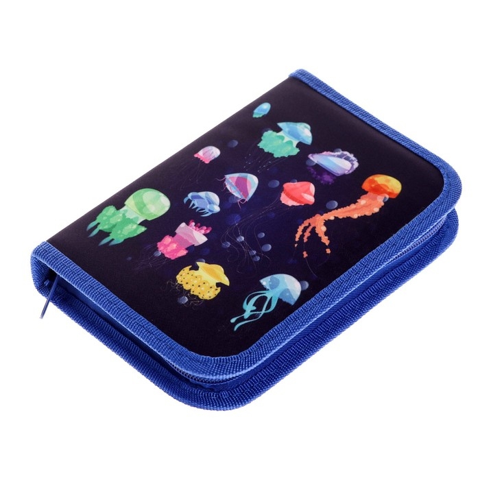 Пенал школьный Пенал школьный "Подводный Мир", 13 х 19,5 см, 1 секция, на молнии, ткань