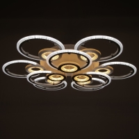Люстра с ПДУ 1134/9WT LED 306Вт 3000К-6000К диммер белый 79x79x10 см BayerLux