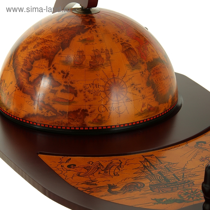 Глобус-бар декоративный, напольный, с двойными полочками 87х69х44 см Глобус-бар декоративный, напольный, с двойными полочками 87х69х44 см