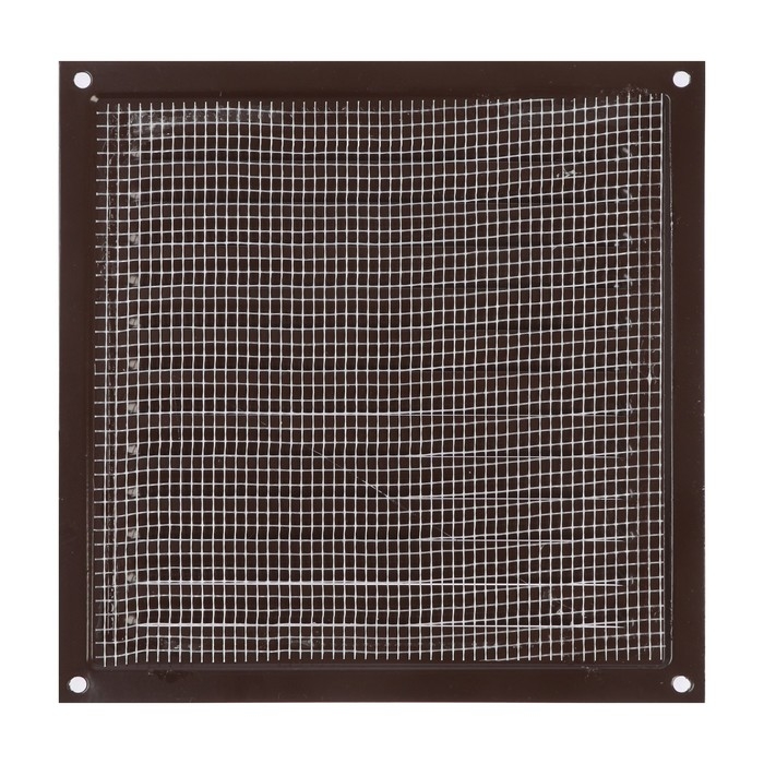 Решетка вентиляционная ZEIN Люкс РМ1919КР, 190 х 190 мм, с сеткой, металлическая, коричневая Решетка вентиляционная ZEIN Люкс РМ1919КР, 190 х 190 мм, с сеткой, металлическая, коричневая