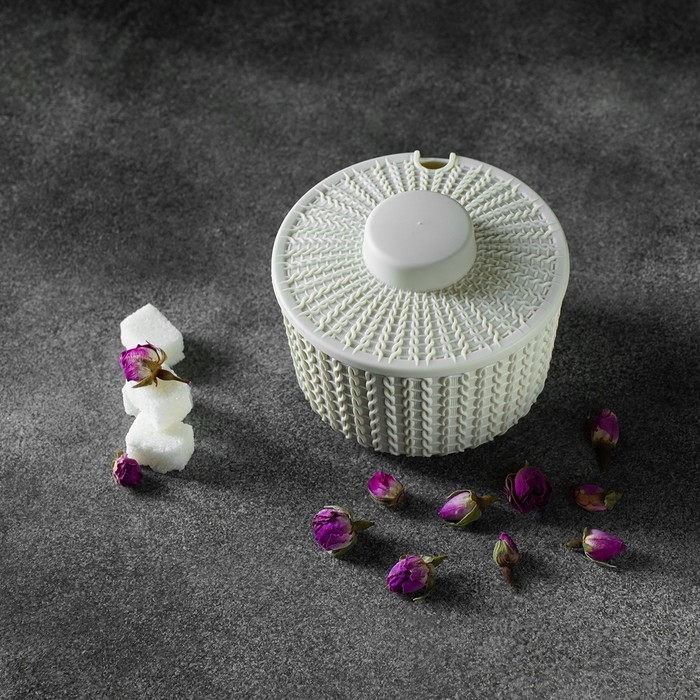 Сахарница «Вязание» 450 мл, цвет белый Сахарница «Вязание» 450 мл, цвет белый