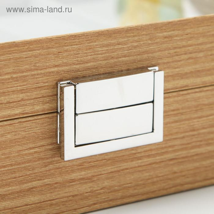 Шкатулка дерево под часы 10 отделений Шкатулка дерево под часы 10 отделений "Бежевая" 7,5х21х26 см