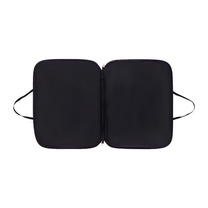 Папка с ручками текстильная А4, Calligrata "Офис", для бумаг, для офиса, нейлон 600D, лён, коричневая, ПМ/1, 350 х 270 х 20 мм