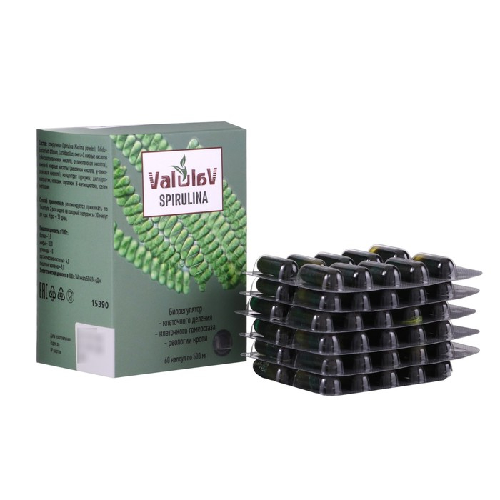 Капсулы ValulaV Спирулина, 60 шт. по 500 мг Капсулы ValulaV Спирулина, 60 шт. по 500 мг