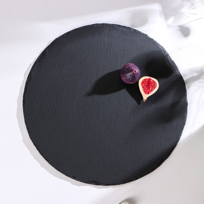 Доска для подачи из сланца Magistro Valley, d=40 см Доска для подачи из сланца Magistro Valley, d=40 см