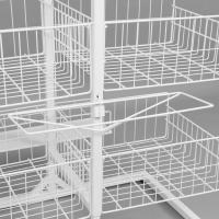 Стойка универсальная «Для зонтов» 10 корзин, металл, 82,5×40×160 см, белый