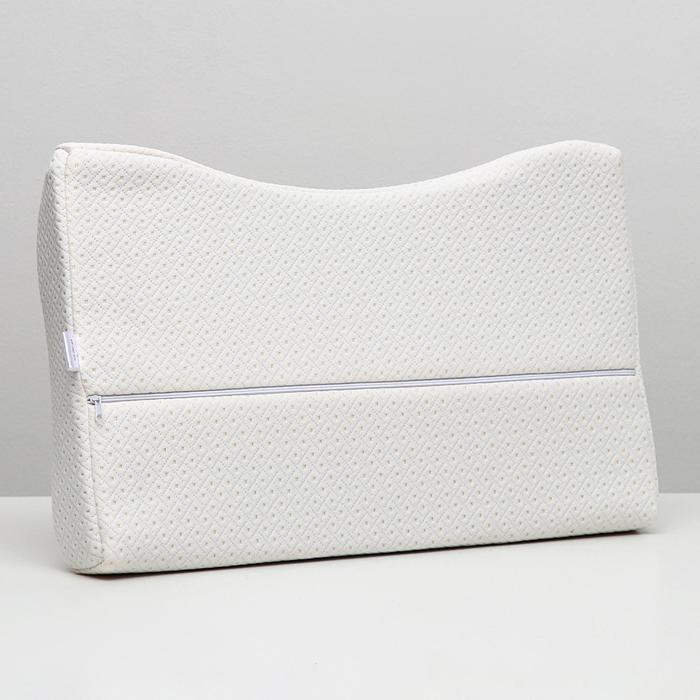 Подушка ортопедическая НТ-ПС-07  Подушка ортопедическая НТ-ПС-07 "Массажная", для взрослых, с эффектом памяти и выемкой под плечо, 55x36 см, валики 10/7 см
