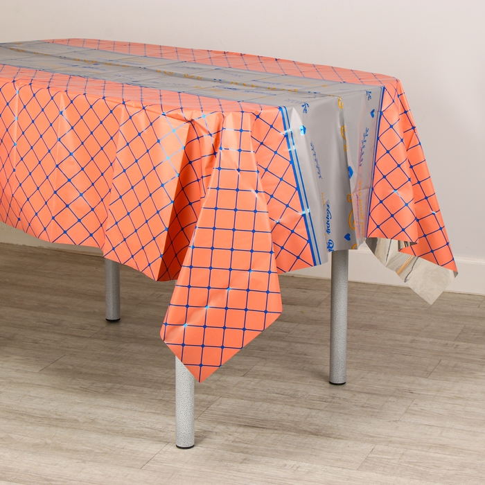 Скатерть &laquo;Квадратики&raquo;, 137 &times; 183 см., цвет оранжевый