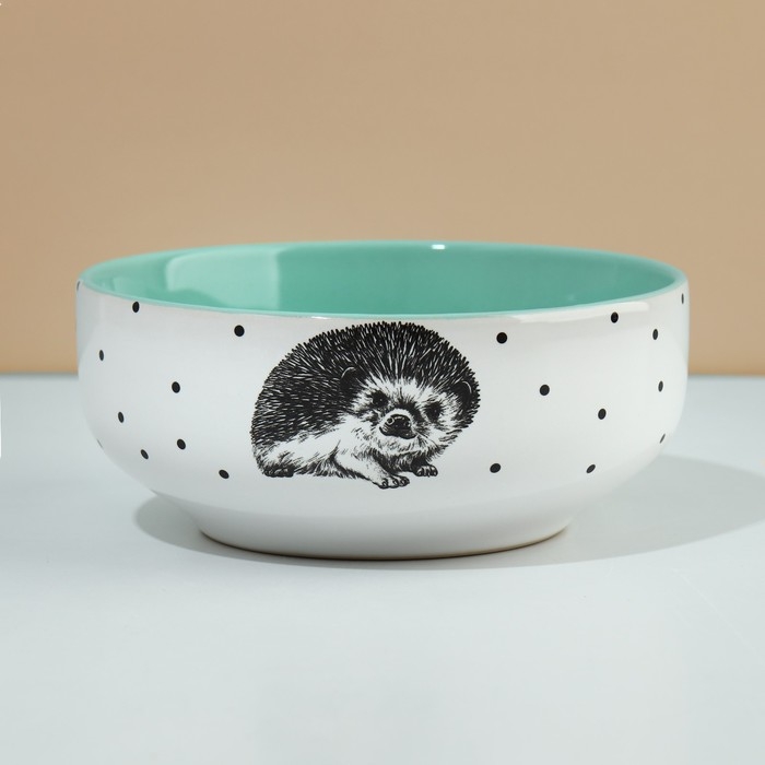 Глубокая тарелка керамическая «Ёжик», 14.5 см, 550 мл Глубокая тарелка керамическая «Ёжик», 14.5 см, 550 мл