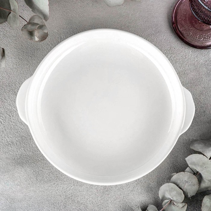 Форма для запекания фарфоровая, 530 мл, d=18 см, цвет белый Форма для запекания фарфоровая, 530 мл, d=18 см, цвет белый