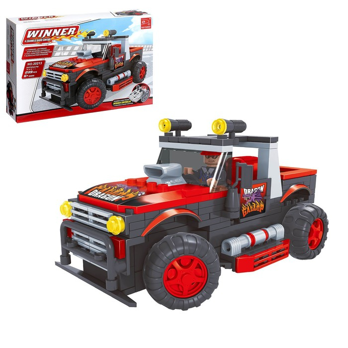 Конструктор на радиоуправлении «Джип», 239 деталей Конструктор на радиоуправлении «Джип», 239 деталей