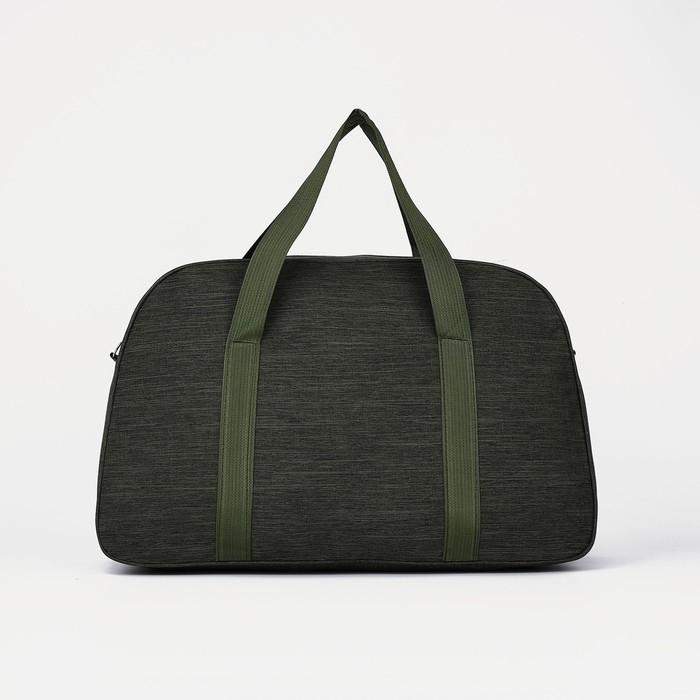 Сумка дорожная на молнии, наружный карман, длинный ремень, цвет зелёный Сумка дорожная на молнии, наружный карман, длинный ремень, цвет зелёный