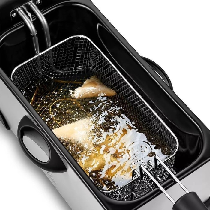 Фритюрница Kitfort KT-4051, 2000 Вт, 6/2 л, 130-190 °C, серебристо-чёрная Фритюрница Kitfort KT-4051, 2000 Вт, 6/2 л, 130-190 °C, серебристо-чёрная