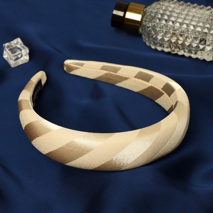 Ободок для волос Ободок для волос "Любава" 3 см, бежевый