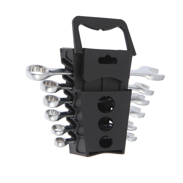 Набор ключей комбинированных в холдере ТУНДРА ВДОМ, CrV, хромированные, 8 - 17 мм, 6 шт. Набор ключей комбинированных в холдере ТУНДРА ВДОМ, CrV, хромированные, 8 - 17 мм, 6 шт.