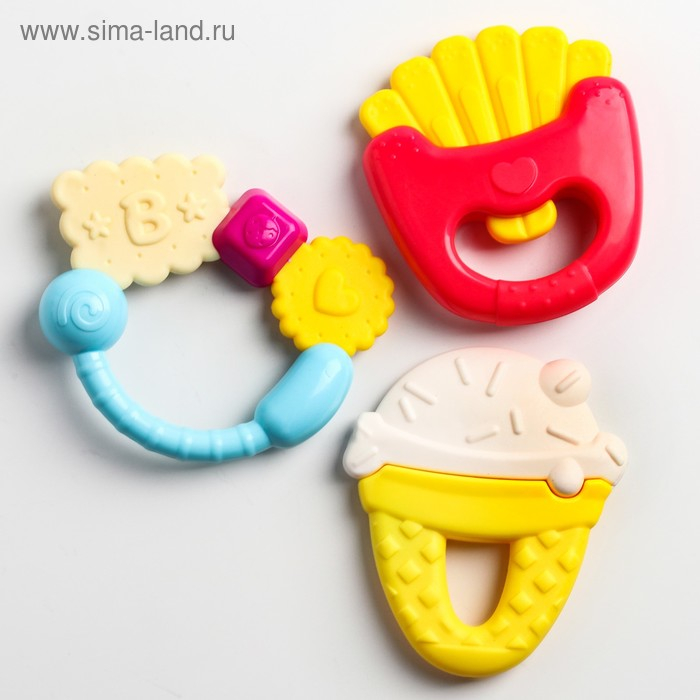 Набор погремушек «Сладости», 5 шт., цвет МИКС, Крошка Я Набор погремушек «Сладости», 5 шт., цвет МИКС, Крошка Я