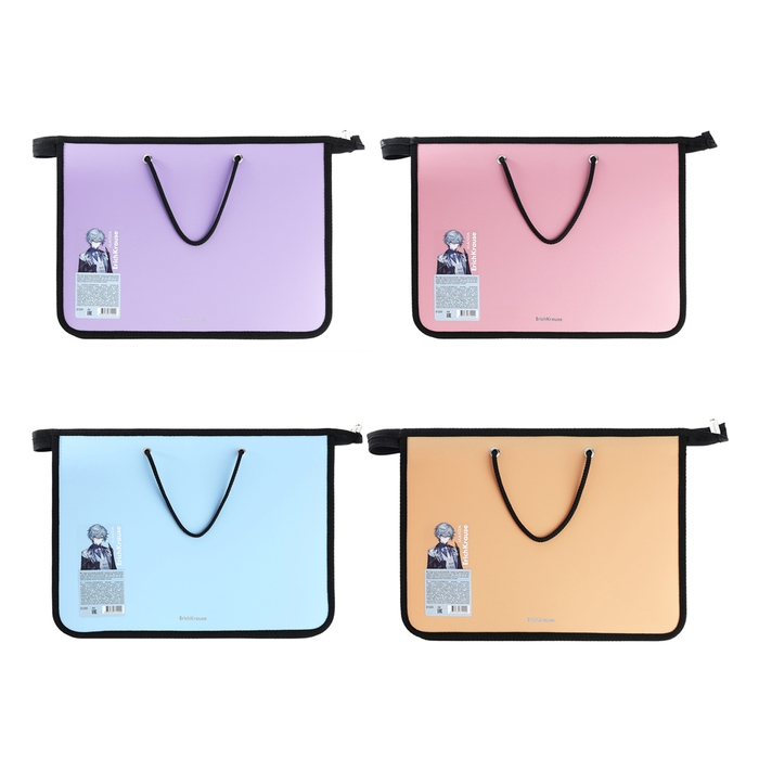 Папка с ручками А4, 330 х 245 х 45 мм, молния сверху, ErichKrause Matt Manga, 600 мкм, микс Папка с ручками А4, 330 х 245 х 45 мм, молния сверху, ErichKrause Matt Manga, 600 мкм, микс