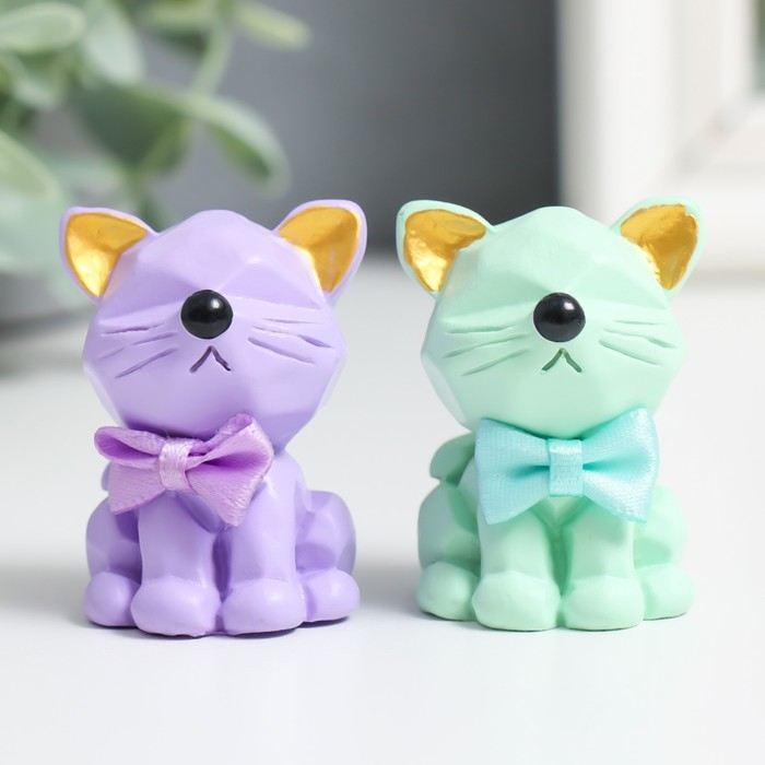 Сувенир полистоун Сувенир полистоун "Котёнок с бантом" МИКС 4х2,5х3 см