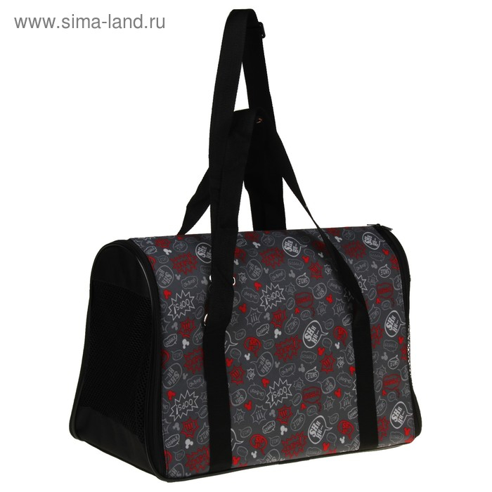 Сумка - переноска для животных  Сумка - переноска для животных "Принт", размер S, 39 х 23 х 27 см микс цветов