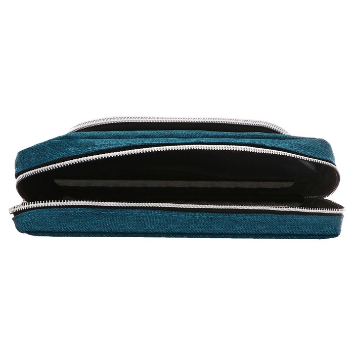 Пенал мягкий 2 отделения, 100 х 210 х 65 мм, объёмный, Calligrata, бюрюзовый Пенал мягкий 2 отделения, 100 х 210 х 65 мм, объёмный, Calligrata, бюрюзовый