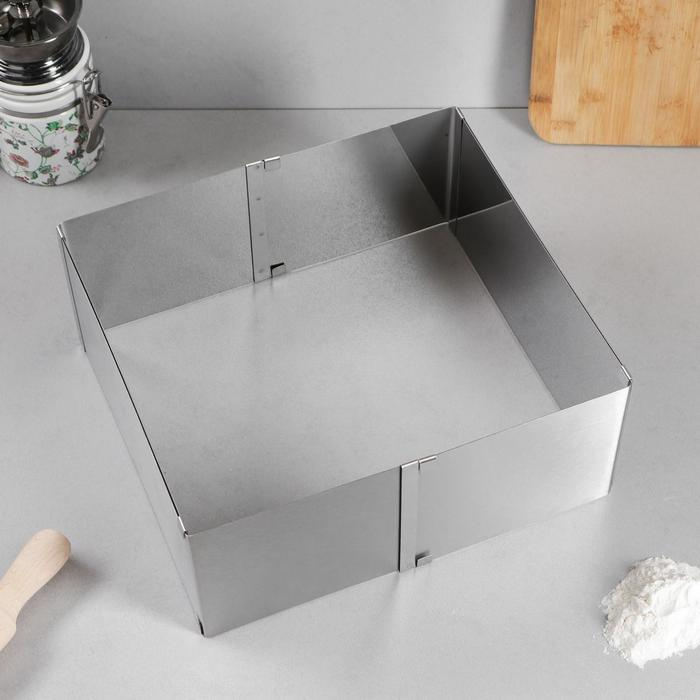 Форма для выпечки с регулировкой размера «Прямоугольная», h-12 см, 15х25 - 27х48 см Форма для выпечки с регулировкой размера «Прямоугольная», h-12 см, 15х25 - 27х48 см