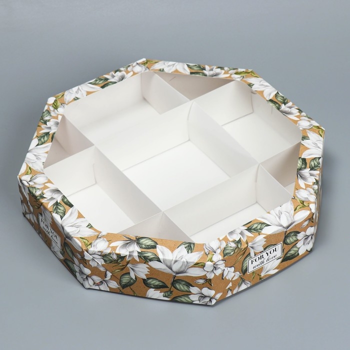 Коробка кондитерская, упаковка, «For you with love», 29 х 29 х 5 см Коробка кондитерская, упаковка, «For you with love», 29 х 29 х 5 см