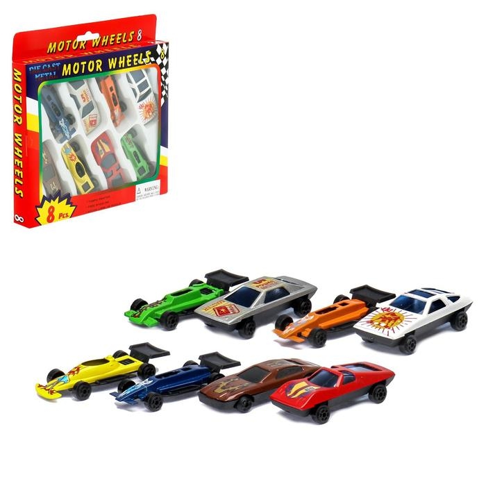 Машина металлическая «Гонки», набор 8 шт., МИКС Машина металлическая «Гонки», набор 8 шт., МИКС