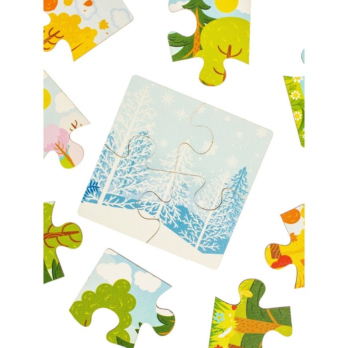 Пазл для малышей «Времена года» размер 1 картинки: 10×10×1,4 см Пазл для малышей «Времена года» размер 1 картинки: 10×10×1,4 см