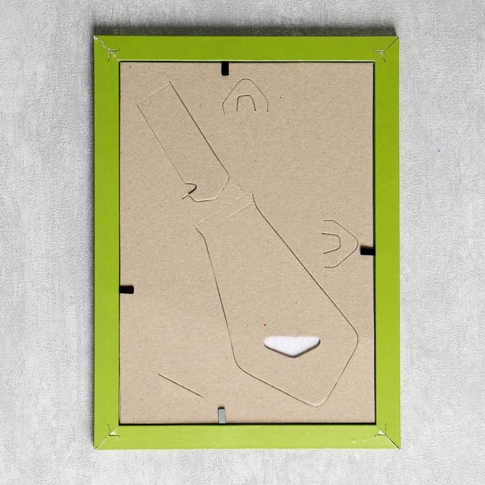 Фоторамка МДФ 15х21 см, №6, ширина 18 мм, толщина 12 мм, зелёный (пластиковый экран) Фоторамка МДФ 15х21 см, №6, ширина 18 мм, толщина 12 мм, зелёный (пластиковый экран)