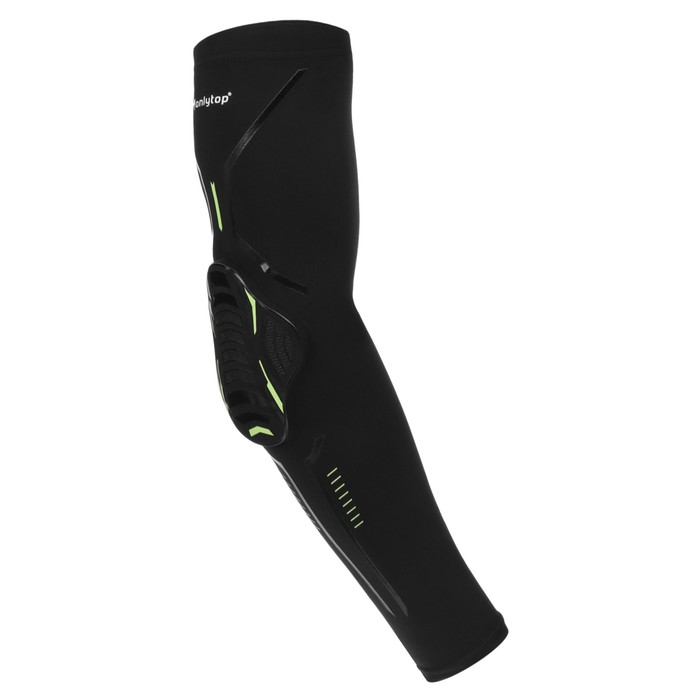 Рукав спортивный компрессионный с защитой ONLYTOP, р. L, цвет чёрный Рукав спортивный компрессионный с защитой ONLYTOP, р. L, цвет чёрный