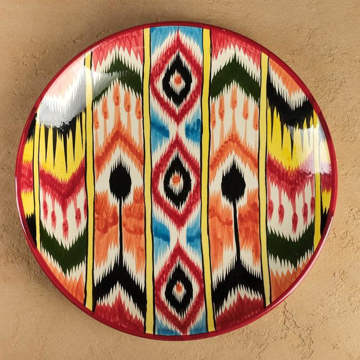 Набор чайный Риштанская керамика Набор чайный Риштанская керамика "Атлас №3", 9 предметов (чайник 0,8л, пиалы 0,2л)