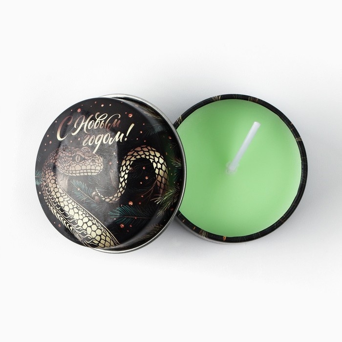 Свеча новогодняя в железной банке «Новый год: Новогодняя«Новый год: аромат еловые ветки, 4.8 см Свеча новогодняя в железной банке «Новый год: Новогодняя«Новый год: аромат еловые ветки, 4.8 см