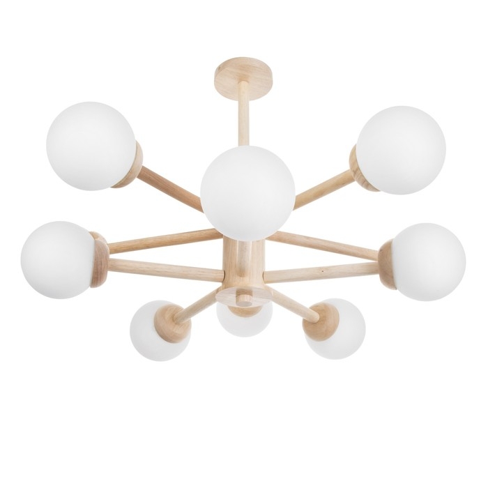 Люстра "Альберта" 10хЕ27 40Вт дерево 78х78х50см