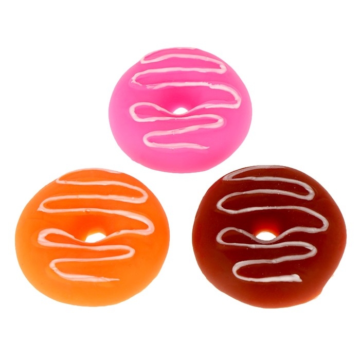 Мялка антистресс «Пончик», набор 3 шт, виды МИКС Мялка антистресс «Пончик», набор 3 шт, виды МИКС