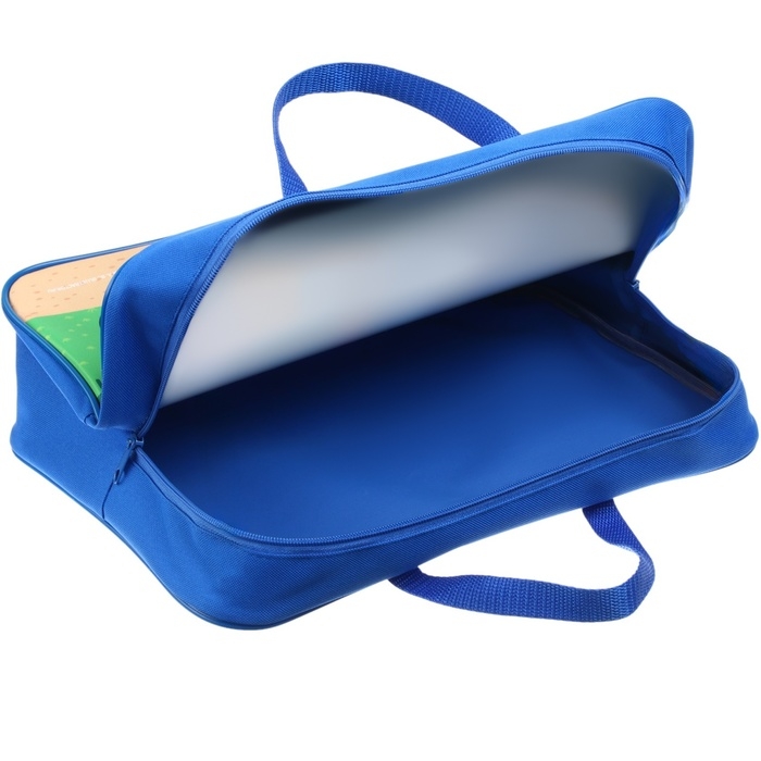 Папка с ручками текстильная А4, 350х270х100 мм, Синий трактор Папка с ручками текстильная А4, 350х270х100 мм, Синий трактор