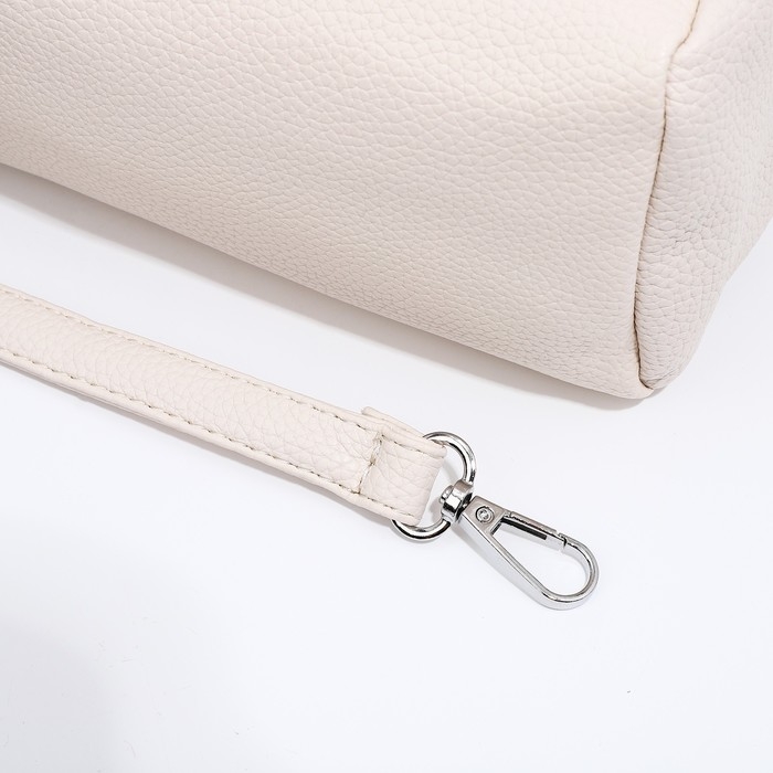 Сумка-багет на молнии, цвет молочный Сумка-багет на молнии, цвет молочный