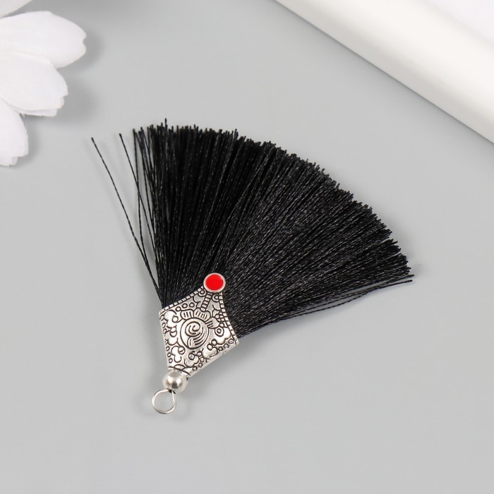 Декор для творчества текстиль Декор для творчества текстиль "Кисть Восток" чёрный набор 2 шт 1,6х4,5 см