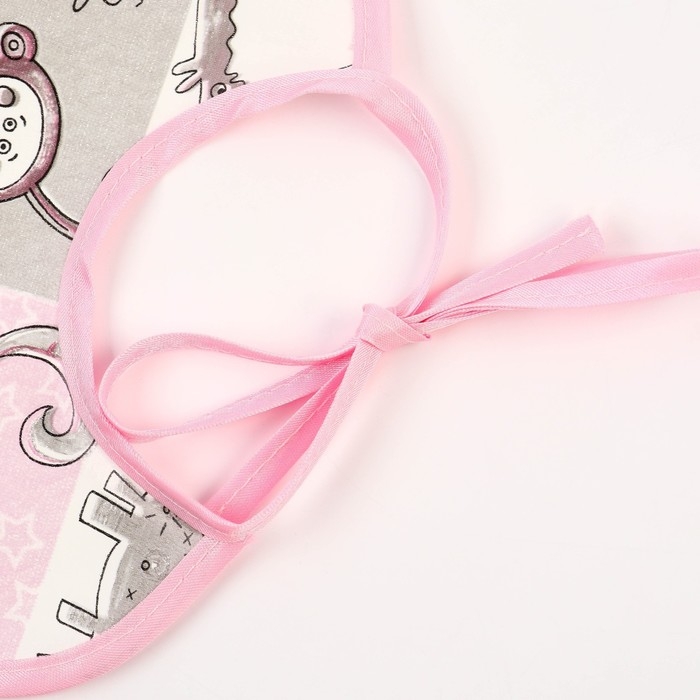 Нагрудник из нетканого полотна с ПВХ покрытием «Мультики», цвет розовый, р-р. 20х22см Нагрудник из нетканого полотна с ПВХ покрытием «Мультики», цвет розовый, р-р. 20х22см