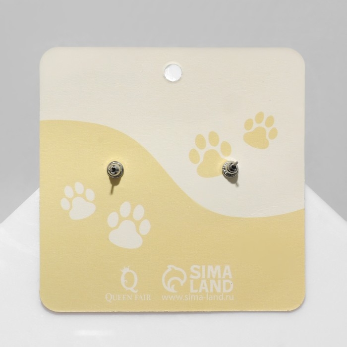 Серьги ассорти «Котики» с клубками, цветные в серебре Серьги ассорти «Котики» с клубками, цветные в серебре