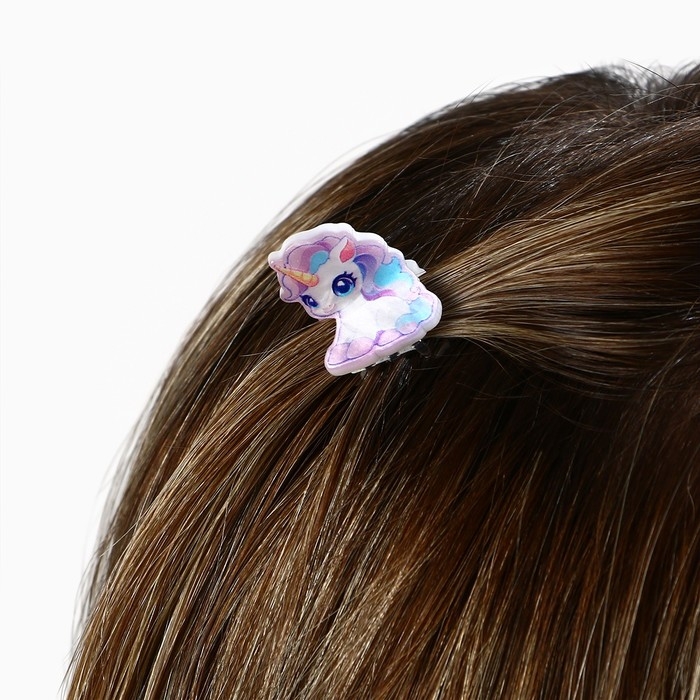 Краб для волос «Милый единорожек», 1 8 х 2 см Краб для волос «Милый единорожек», 1 8 х 2 см