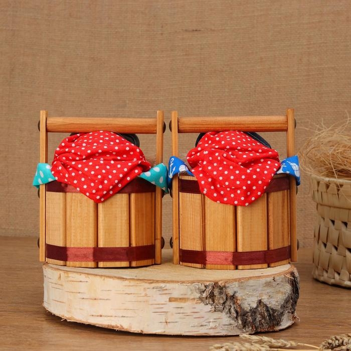 Оберег - домовой Оберег - домовой "Кадушкин", 14 см, D = 10 см, микс