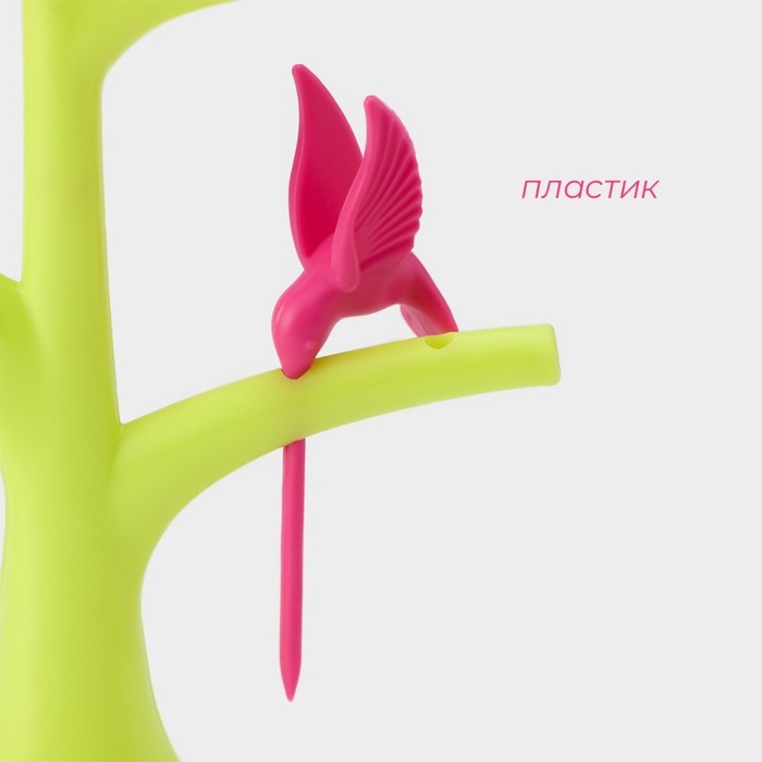 Набор для канапе «Птицы», на подставке, 6 шпажек, цвет МИКС Набор для канапе «Птицы», на подставке, 6 шпажек, цвет МИКС