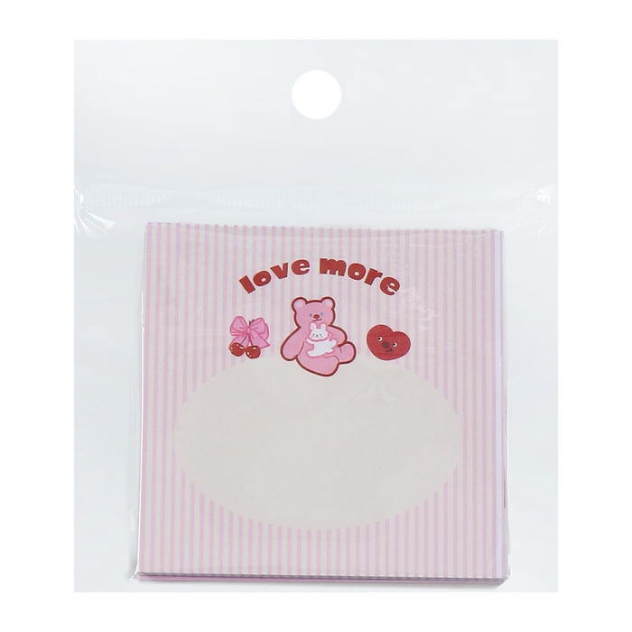 Блок с липким краем 74*74мм 90л с рисунком Мишки 3 вида Блок с липким краем 74*74мм 90л с рисунком Мишки 3 вида