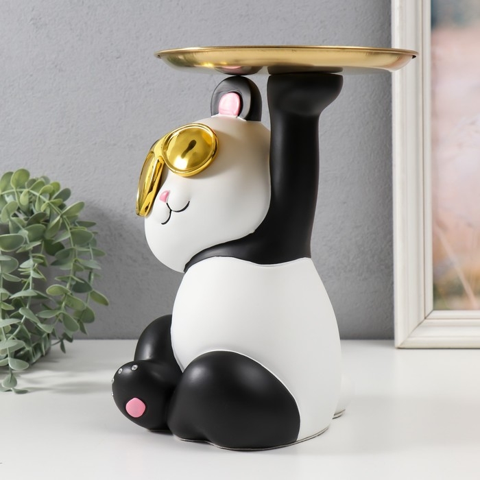 Сувенир полистоун Сувенир полистоун "Панда с золотой подставкой" 22,5х17х25,2 см