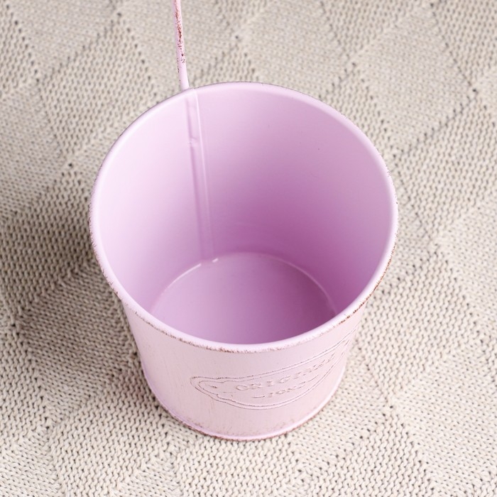 Кашпо  Кашпо "Ведерко Бьёрн" с табличкой для записей, МИКС, 10х8х10см