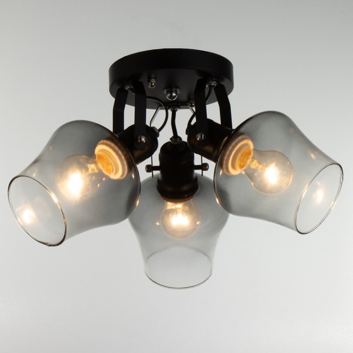 Люстра Люстра "Илария" 3xЕ27 40Вт черный 30х30х20 см BayerLux