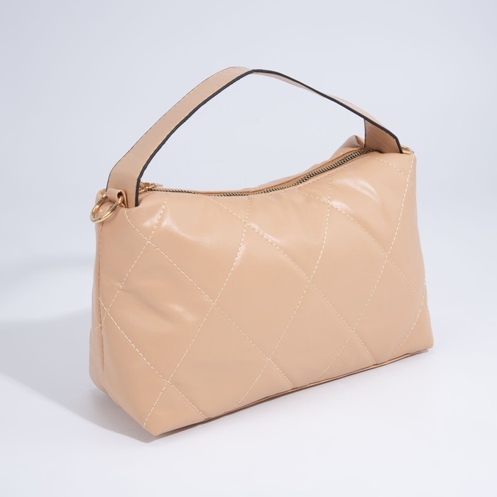 Сумка-багет на молнии, цвет бежевый Сумка-багет на молнии, цвет бежевый