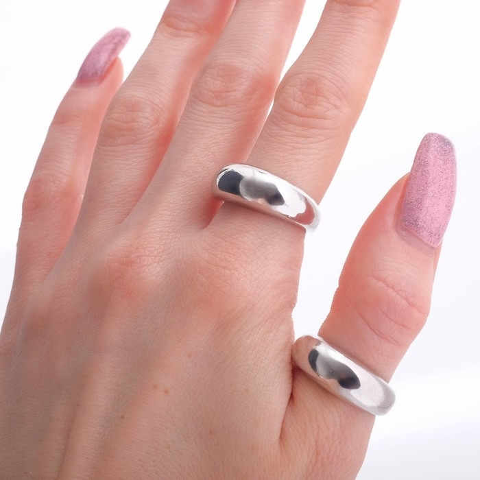 Кольцо «Минимал» двойное, цвет серебро, безразмерное Кольцо «Минимал» двойное, цвет серебро, безразмерное