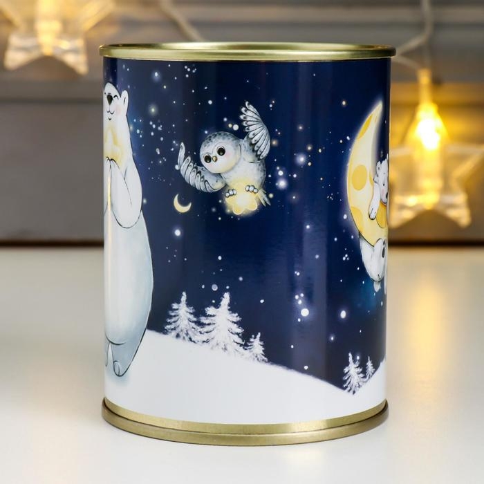 Копилка-подарок металл  Копилка-подарок металл "Загадай желание. Winter time"