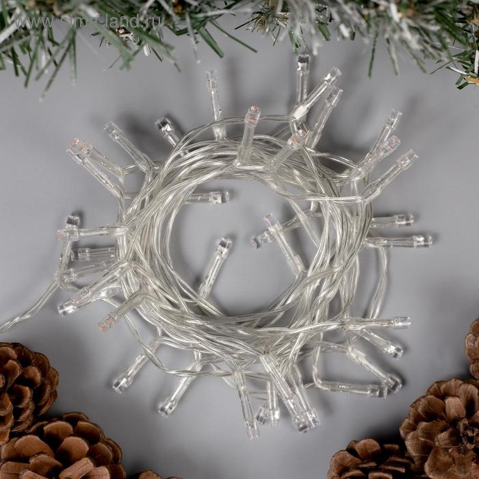 Гирлянда «Нить» 2 м, IP20, прозрачная нить, 20 LED, свечение красное, 2 режима, AAх3 Гирлянда «Нить» 2 м, IP20, прозрачная нить, 20 LED, свечение красное, 2 режима, AAх3